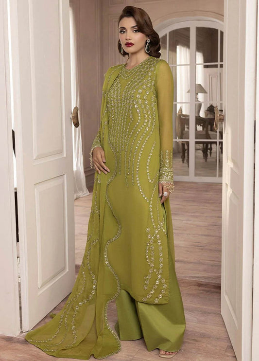 Sahane Elyssa Unstitched Festive Chiffon 3pcs - Jotey