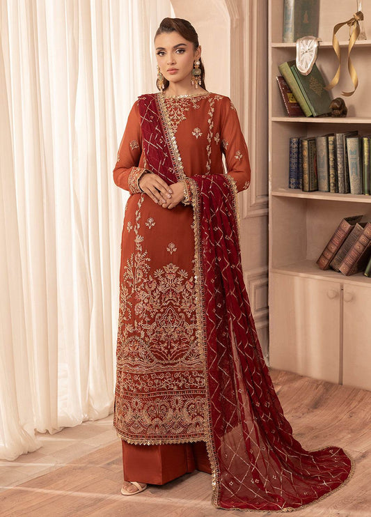 Sahane Elyssa Unstitched Festive Chiffon 3pcs - Jotey
