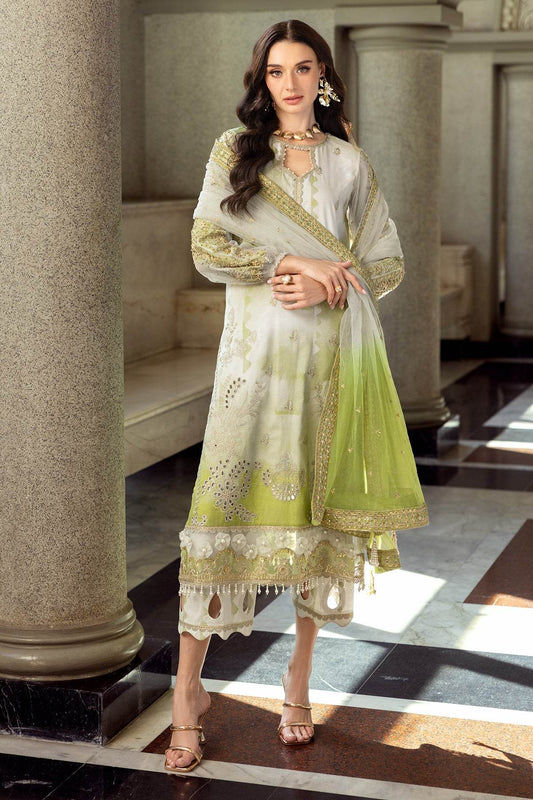 Charizma Festive Embroidered Unstitched Lawn 3pcs - Jotey