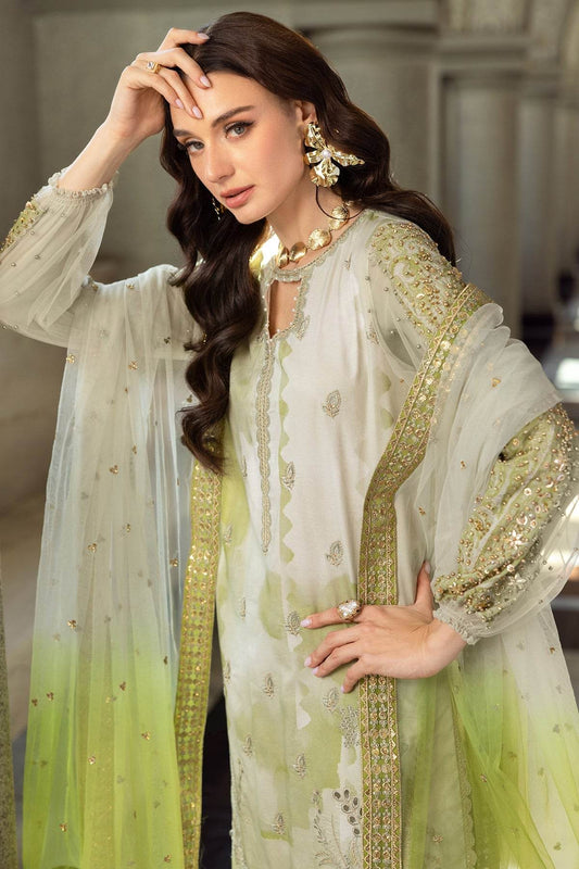 Charizma Festive Embroidered Unstitched Lawn 3pcs - Jotey