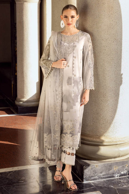 Charizma Festive Embroidered Unstitched Lawn 3pcs - Jotey