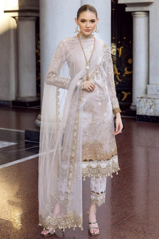 Charizma Festive Embroidered Unstitched Lawn 3pcs - Jotey