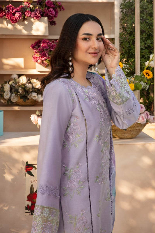 Rang Rasiya Florence Embroidered Lawn Unstitched 3pcs - Jotey