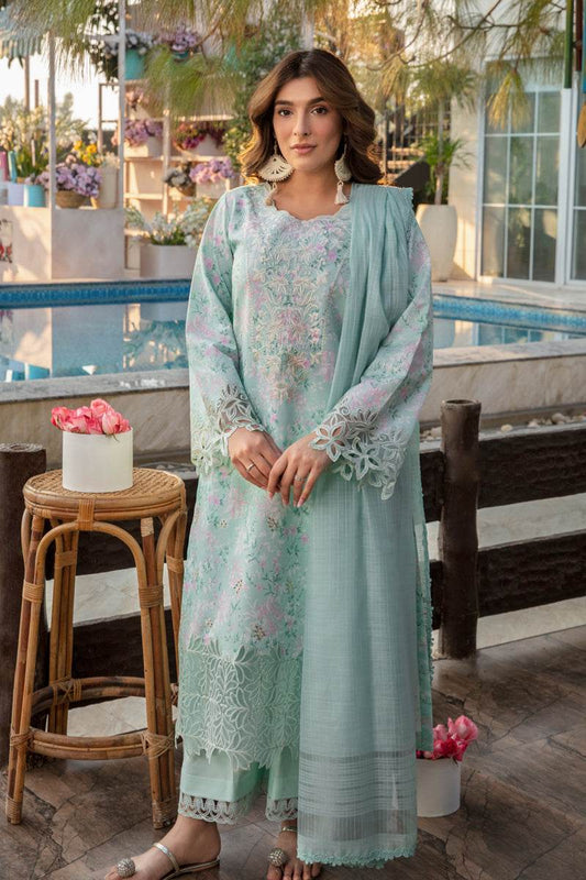 Rang Rasiya Florence Embroidered Lawn Unstitched 3pcs - Jotey