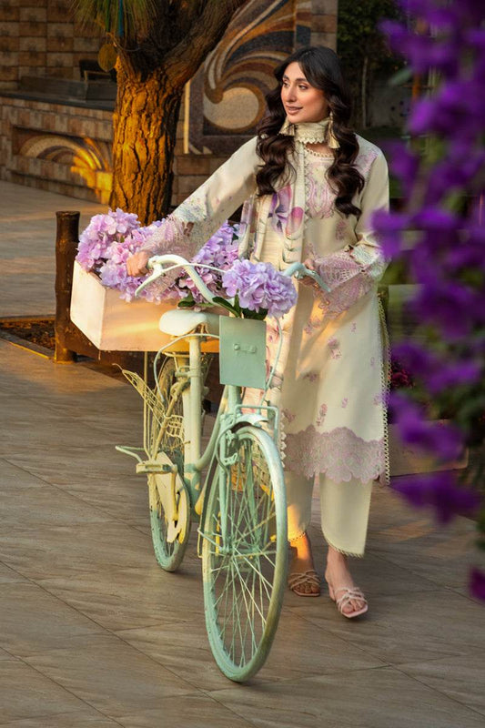 Rang Rasiya Florence Embroidered Lawn Unstitched 3pcs - Jotey