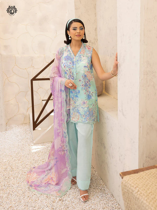 Morja By Gull Jee Vol-12 Embroidered Digital Printed Lawn Unstitched 3Pcs
