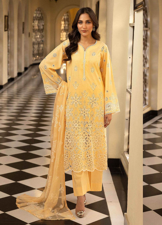 Khoobsurat Lawnkari Embroidered Lawn Unstitched 3pcs - Jotey