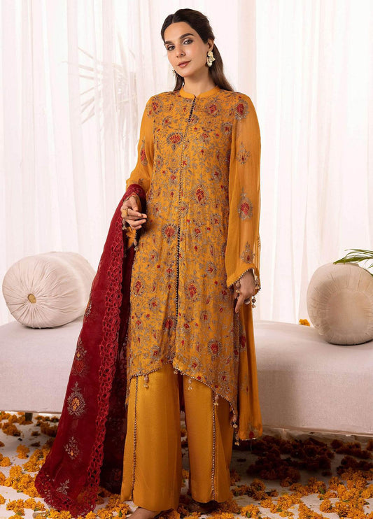 SHAATOOSH BY ANAYA HOOR Luxury Chiffon Unstitched 3pcs - Jotey