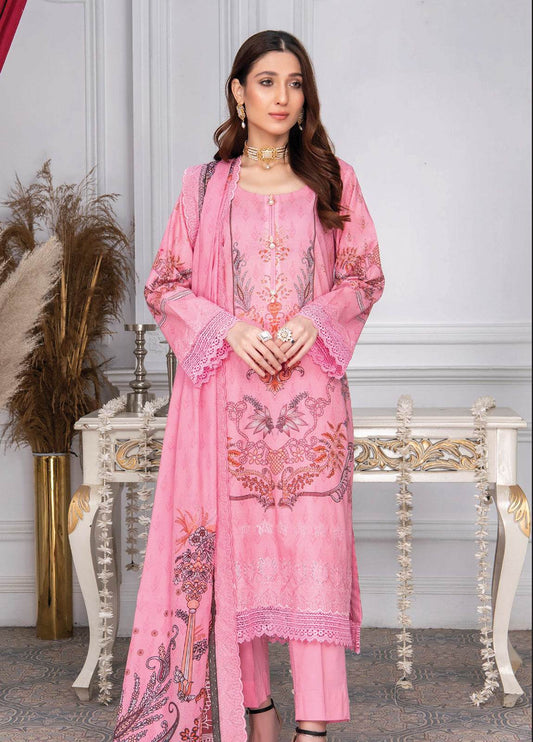 Mashaal By Riaz Arts Embroidered Lawn 3pcs - Jotey