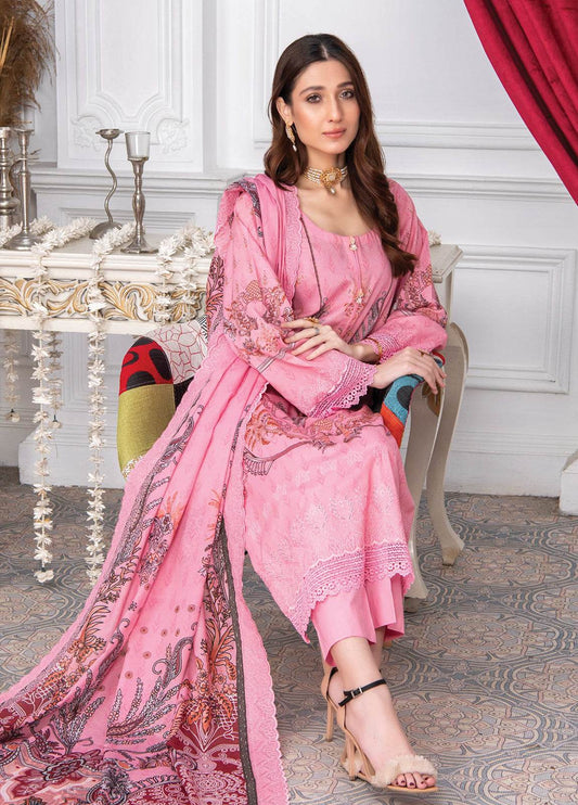 Mashaal By Riaz Arts Embroidered Lawn 3pcs - Jotey