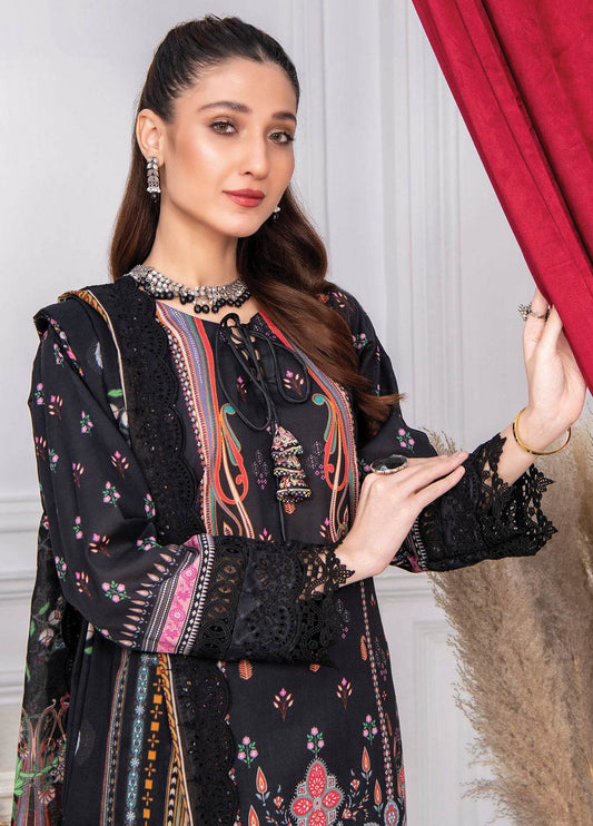 Mashaal By Riaz Arts Embroidered Lawn 3pcs - Jotey