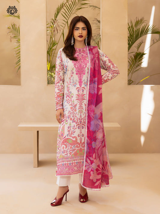 GullBano By Gull Jee Embroidered Edit'26 Digital Printed Lawn Unstitched 3Pcs