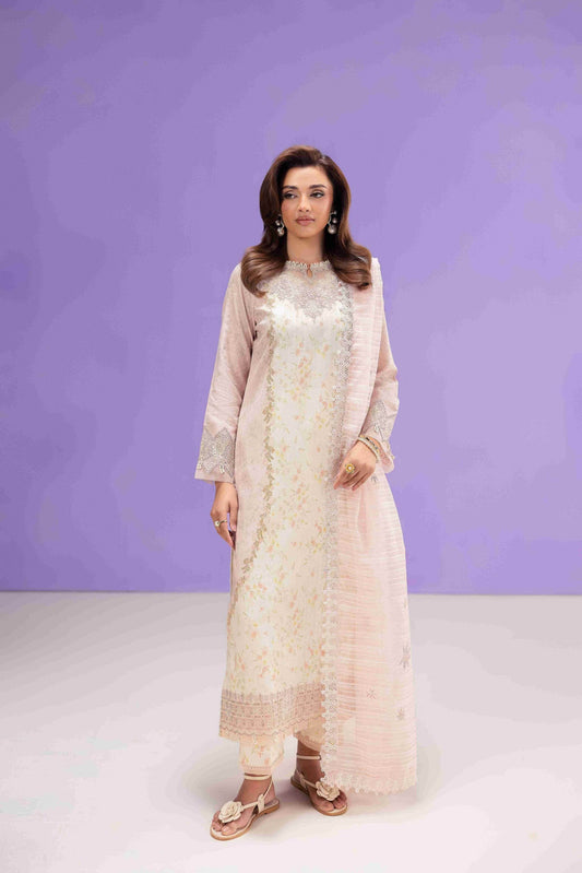 Aabyaan Eid Pret'25 Embroidered Stitched 3pcs - Jotey