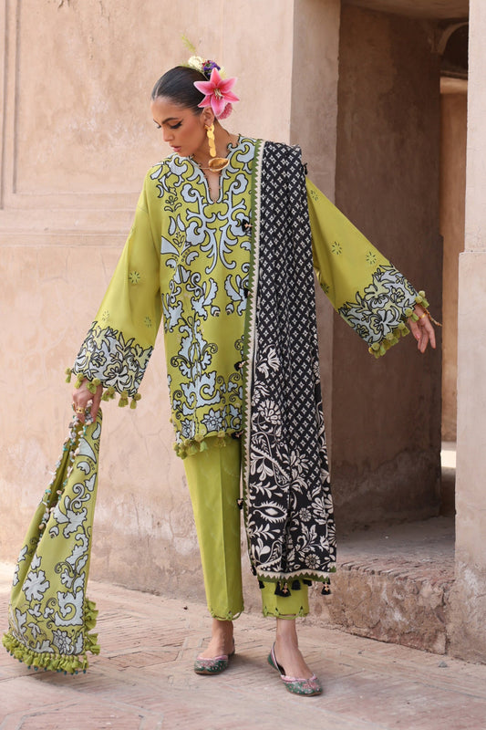 Elan Embroidered Lawn Unstitched 3pcs