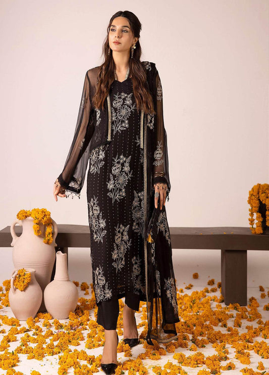 SHAATOOSH BY ANAYA HOOR Luxury Chiffon Unstitched 3pcs - Jotey