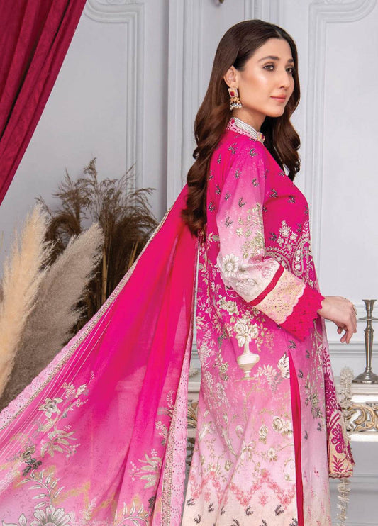 Mashaal By Riaz Arts Embroidered Lawn 3pcs - Jotey