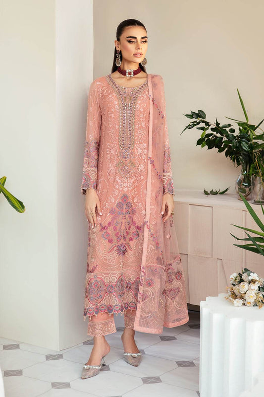 Ramsha Dastoor Chiffon Vol-01 Unstitched 3pcs - Jotey