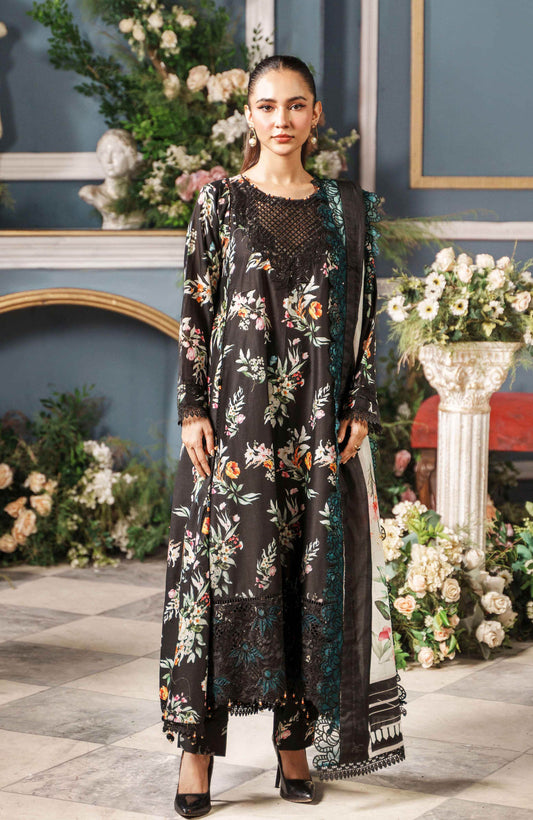 Printkari By Alzohaib Cutwork Embroidered Unstitched 3pcs - Jotey