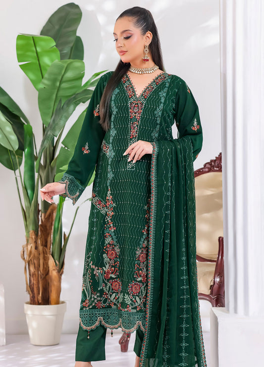 Manisha By Bin Hameed Luxury Embroidered Chiffon Unstitched 3 Piece