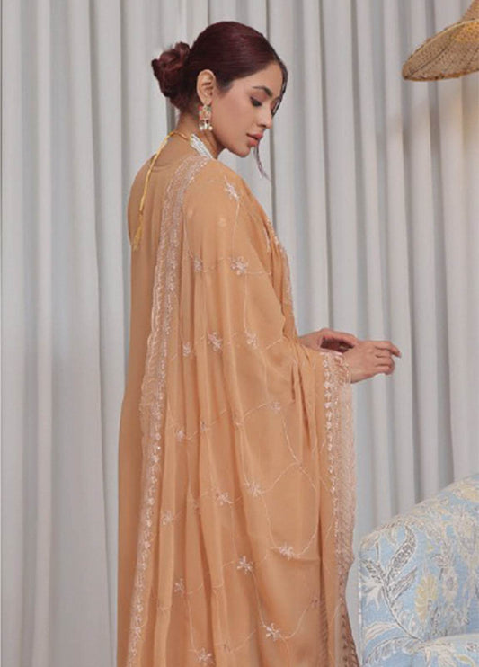Nisha Embroidered Chiffon Semi-Stitched 3pcs - Jotey