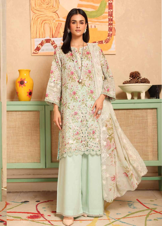 Aleeha by Johra Embroidered Chikankari + Printed Lawn Unstitched 3Pcs
