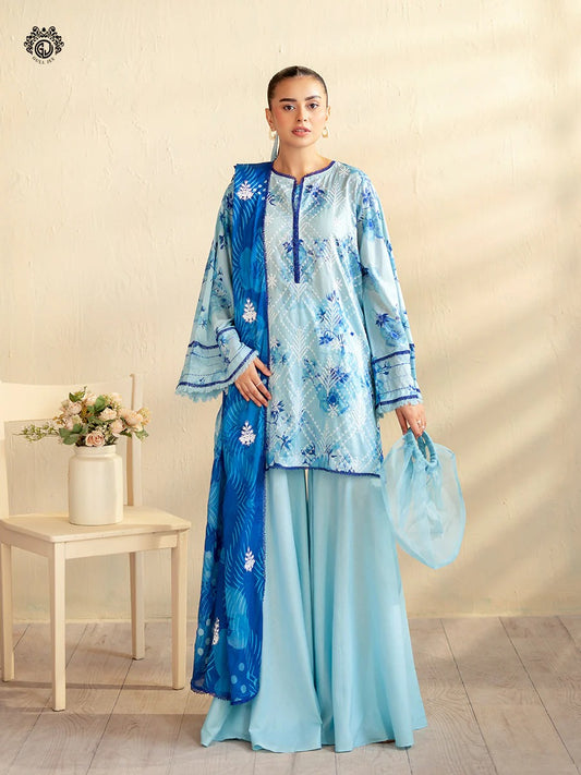 Kroma By Gull Jee Embroidered Digital Printed Lawn Unstitched 3 Piece