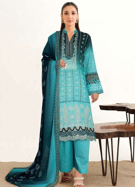 Roshna By Johra Embroidered Printed Lawn Unstitched 3Pcs