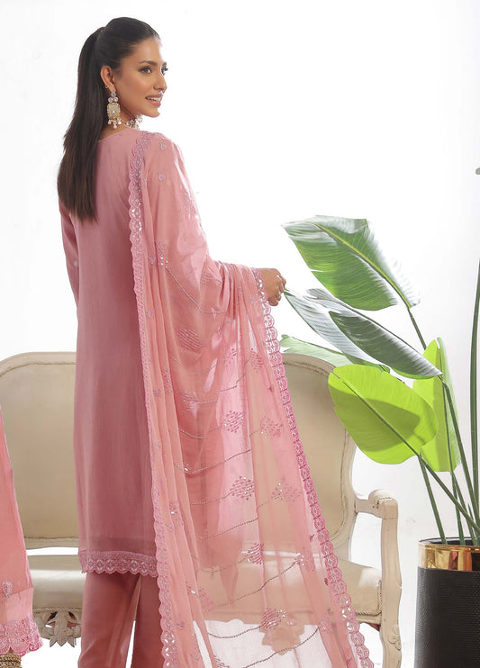 Darshan By Bin Hameed Luxury Embroidered Chiffon Semi-Stitched 3 Piece