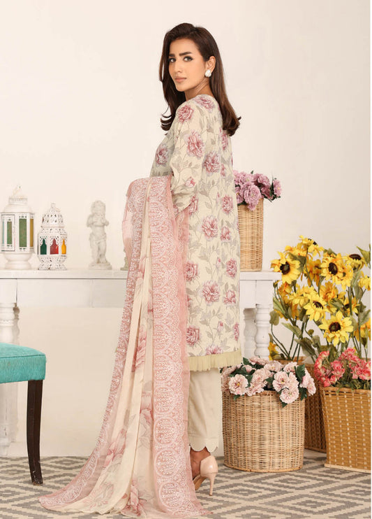 Nawal By Johra Chikankari Printed Lawn Unstitched 3Pcs