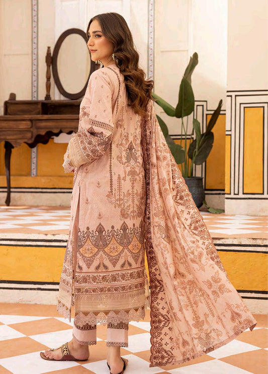 Almaas By Johra Embroidered & Printed Lawn Unstitched 3Pcs - Jotey