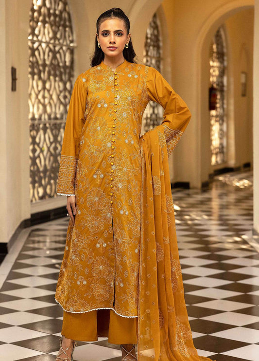 Khoobsurat Lawnkari Embroidered Lawn Unstitched 3pcs - Jotey