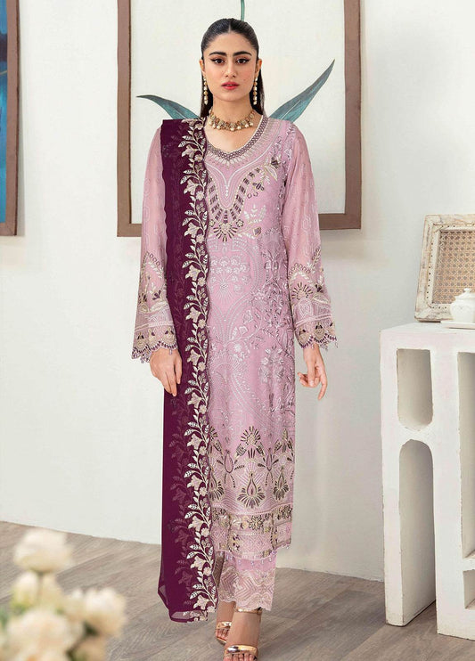 Sangeet By Ramsha Chiffon Unstitched 3pcs - Jotey