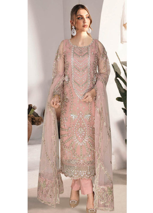 Ramsha Luxury Festive Formals Embroidered Unstitched 3pcs - Jotey