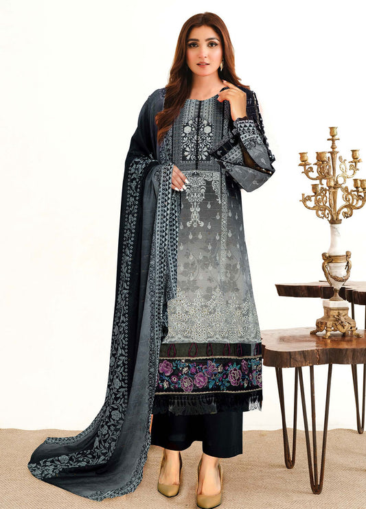 Roshna By Johra Embroidered Printed Lawn Unstitched 3Pcs