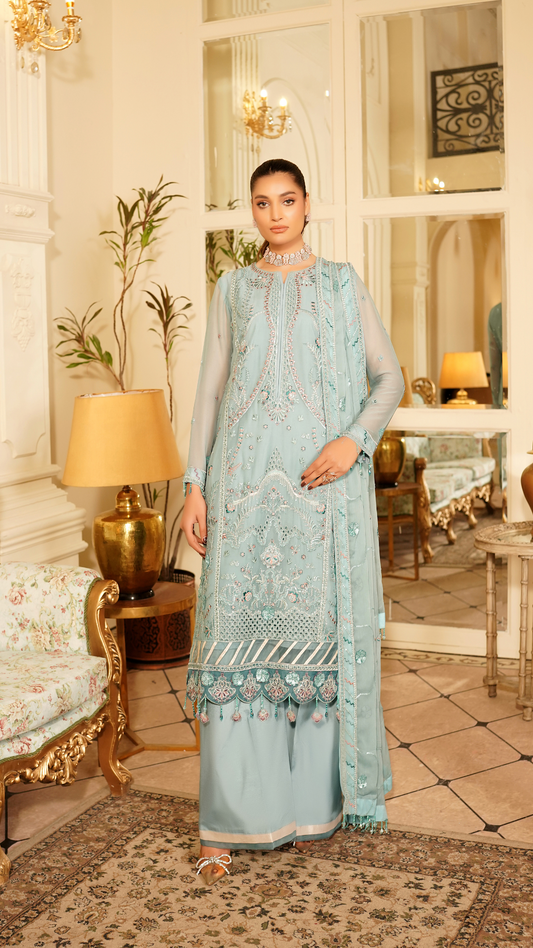Farmaish By Zebtan Vol 7 Embroidered Chiffon Unstitched 3pcs
