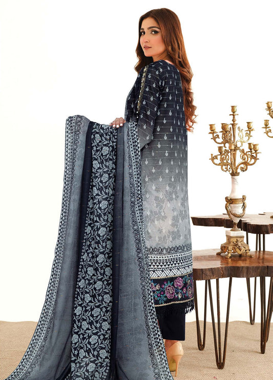 Roshna By Johra Embroidered Printed Lawn Unstitched 3Pcs