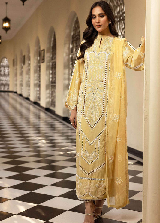 Khoobsurat Lawnkari Embroidered Lawn Unstitched 3pcs - Jotey