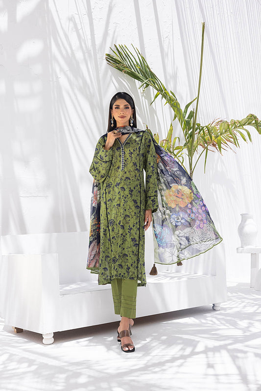 Lakhany Komal Printed Lawn Unstitched 3pcs - Jotey