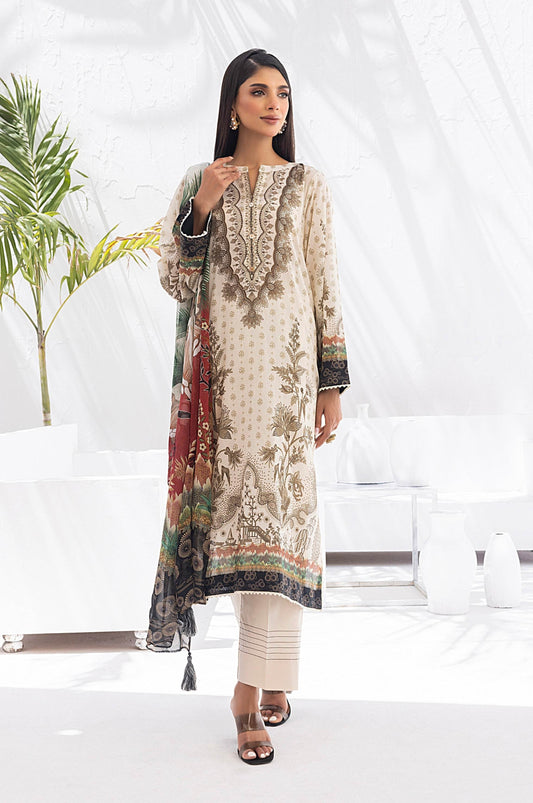 Lakhany Komal Printed Lawn Unstitched 3pcs - Jotey