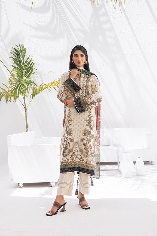Lakhany Komal Printed Lawn Unstitched 3pcs - Jotey