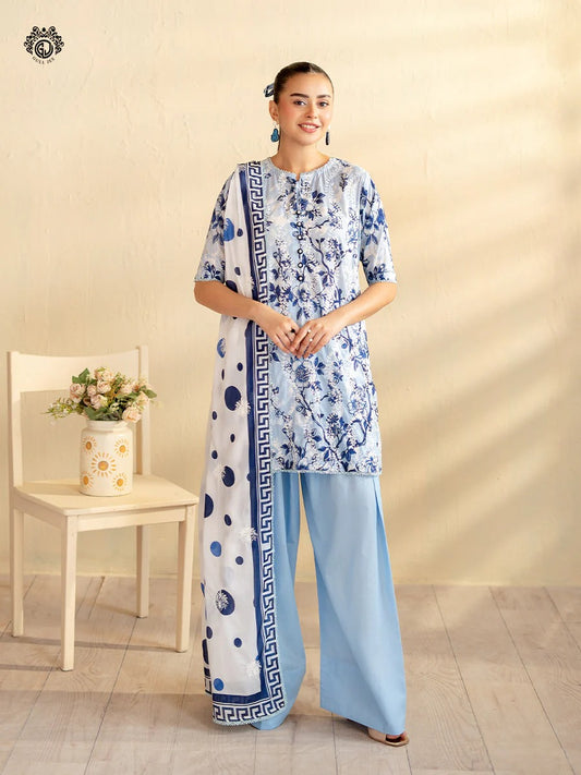 Kroma By Gull Jee Embroidered Digital Printed Lawn Unstitched 3 Piece