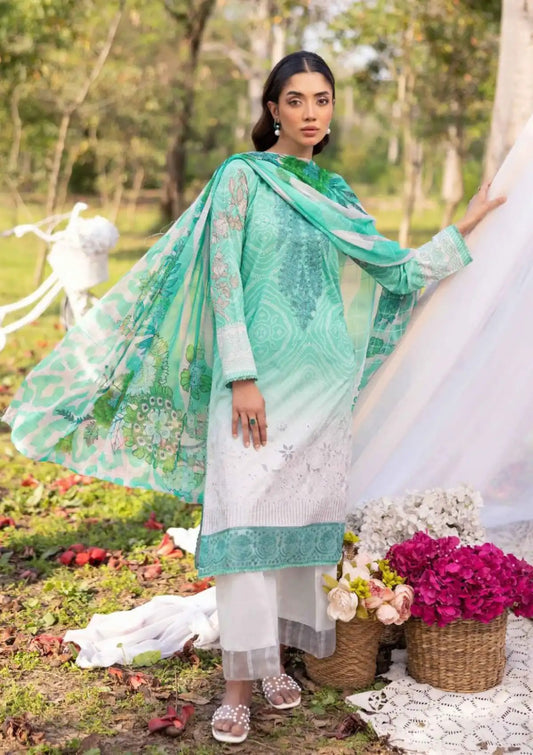 Nur Vantage Embroidered Lawn Unstitched 3 Piece