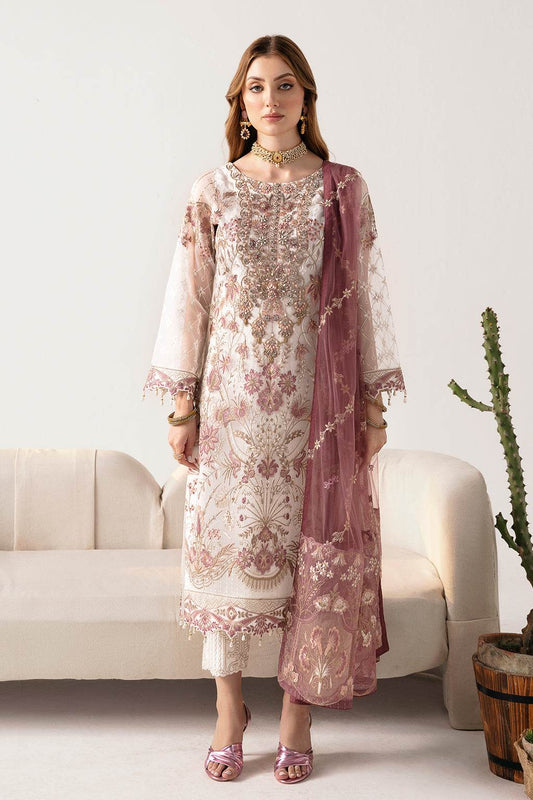 Minhal By Ramsha Chiffon Vol-11 Semi-Stitched 3pcs - Jotey