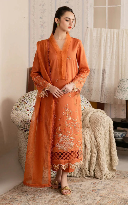 Meraki By Asifa And Nabeel Vol-01 Embroidered Lawn Unstitched 3pcs - Jotey