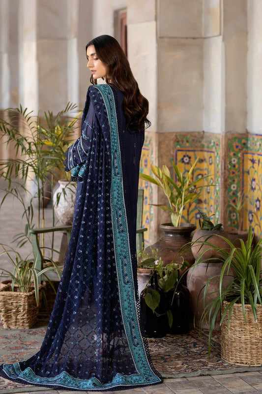 Premium Gold Swiss By Johra Vol-02 Embroidered Chiffon Unstitched 3Pcs - Jotey