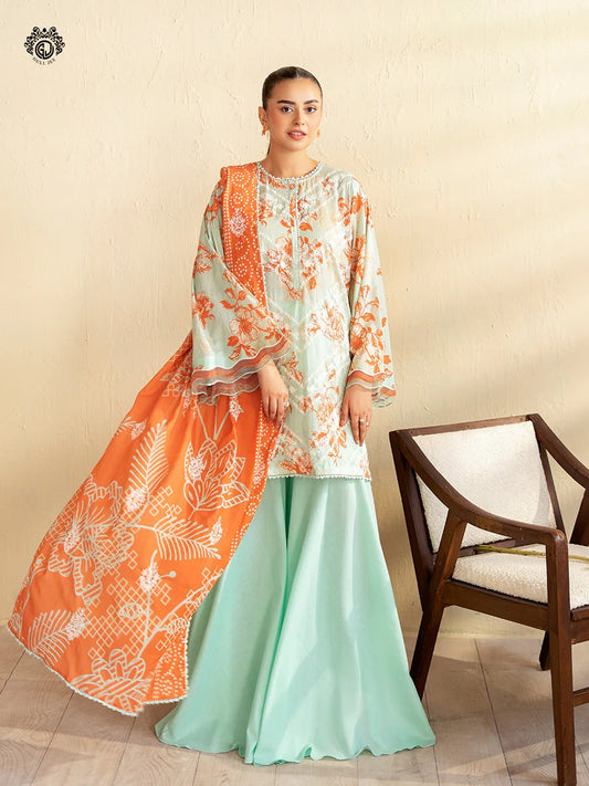 Kroma By Gull Jee Embroidered Digital Printed Lawn Unstitched 3 Piece
