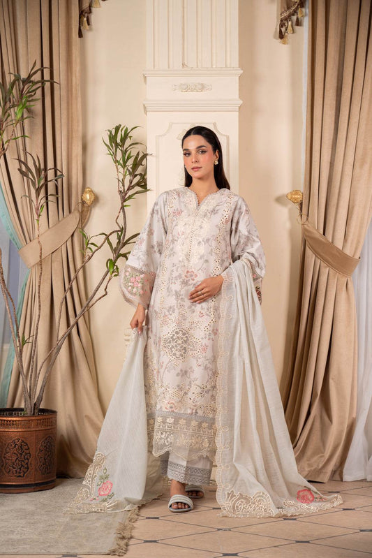 Atiya Irfan Preet Vol-02 Embroidered Unstitched Lawn 3pcs - Jotey
