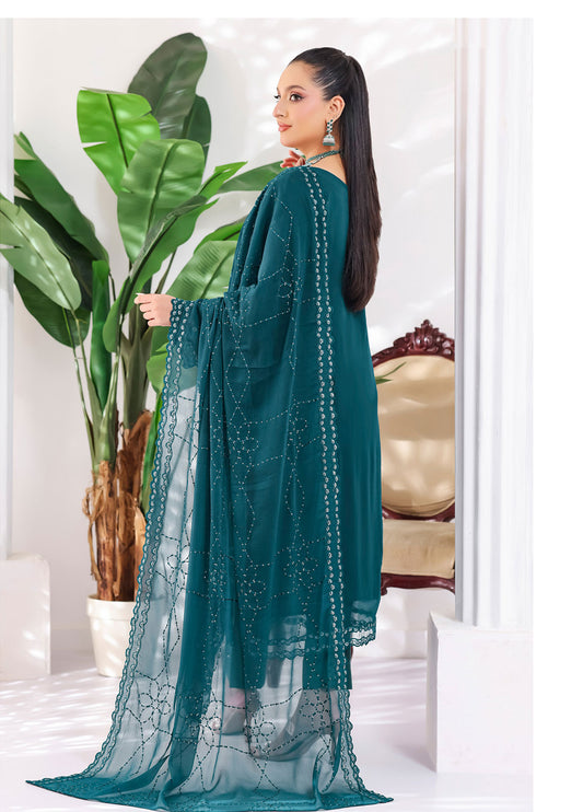 Manisha By Bin Hameed Luxury Embroidered Chiffon Unstitched 3 Piece