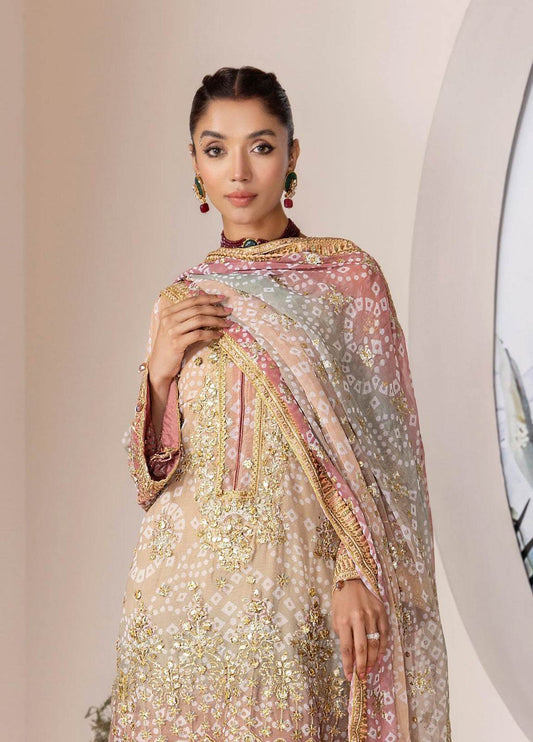 Nova By ZA Clothes Embroidered Chiffon Semi-Stitched 3pcs - Jotey