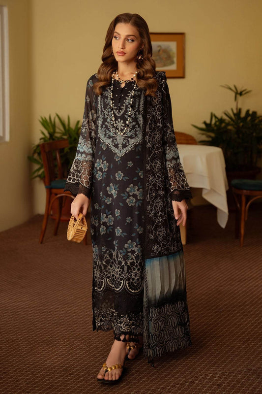 Nureh Maya Swiss Lawn Embroidered Unstitched 3pcs - Jotey